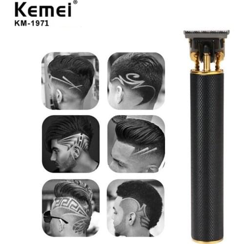Kemei Pro Li T-Outliner Skeleton Heavy Hitter Cordless Trimmer Men 0mm Baldheaded Hair Clipper Finish Hair Cutting Machine