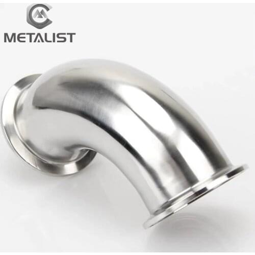 METALIST Pipe OD 19-102mm Stainless Steel SS304 Sanitary 90 Degree Elbow Weld Ferrule fit 1.5"-4" Tri Clamp