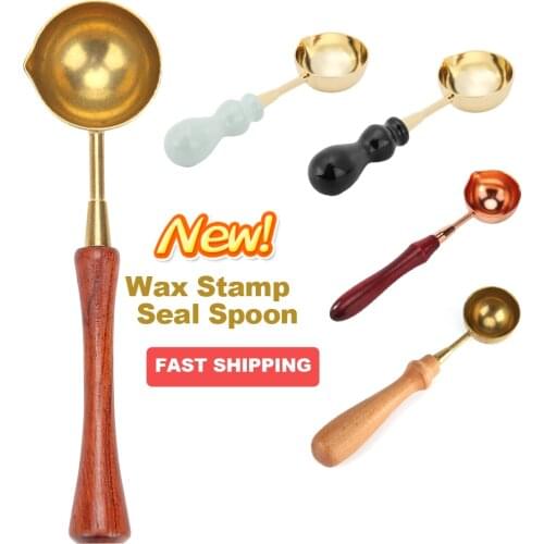 1Pcs Wax Spoon Vintage Wax Sealing Spoon Melting Sealing Wax Stick Granule For Invitation Card Christmas 12x3cm Large Stamp
