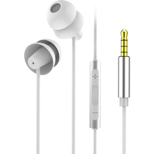 New HiFi HD Sound Noise Reduction Half in-Ear 3.5mm Wired Headsets Stereo Earphones Headphone With Mic Double Sound Headset