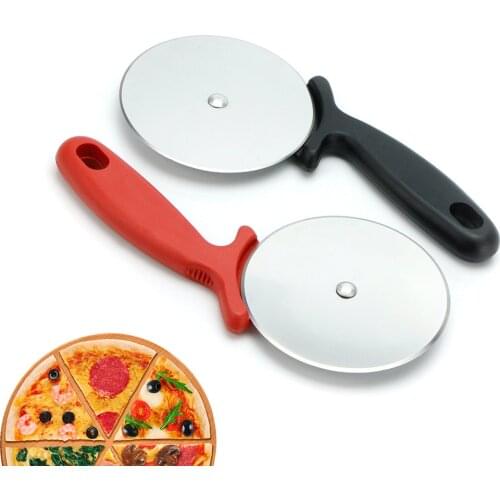 Stainless Steel Pizza Knife Pastry Cutter Pizza Slicer Cookie Cake Cooking Dough Roller Wheel Scissors Durable Baking Tool