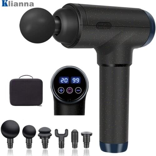 Deep Muscle Massage Gun 20 Speed Sport Therapy Body Relaxation Slimming Fascia Gun Tissue Percussion Long Lasting with Bag
