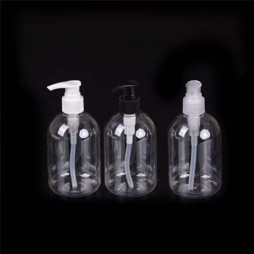 "350ML Hand Pump Plastic Bathroom Hotel Liquid Soap Shampoo Dispenser Bottles