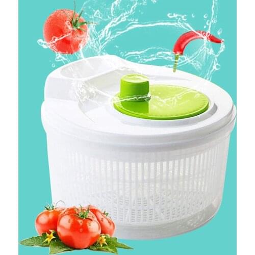 Salad Spinner Plastic Vegetable Fruit Dehydrator Multifunctional Household Quickly Dryer Basket Home Manual Kitchen Gadgets Tool