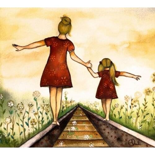 Mother And Daughter Transparent Silicone Rubber Stamp And Metal Die Sheet Cling Scrapbooking DIY Cute Pattern Photo Album