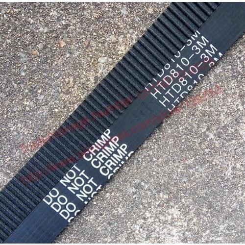 10 pieces/pack 810 HTD3M 8mm Timing belt length 810mm width 8mm pitch 3mm Neoprene Rubber 810-3M-8 HTD 3M STD S3M pulley CNC