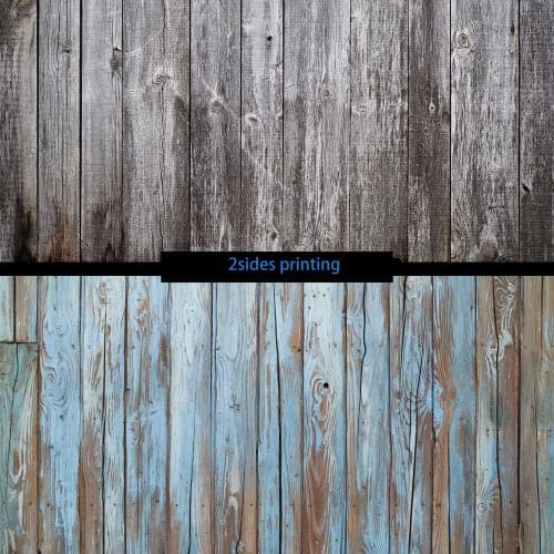 Blue Dark Wood Photo Studio Backgrounds 57x87cm 2sides PVC Cover Waterproof Paper Backdrops Wood Marble Wall Printing