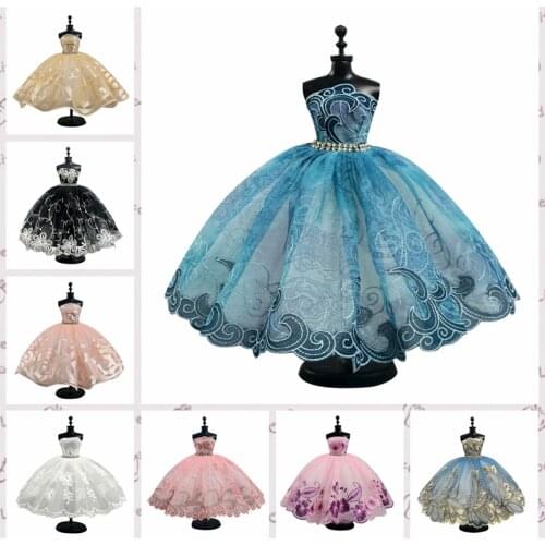 Fashion Ballet Tutu Dress For Barbie Doll Clothes Outfits 1/6 Doll Accessories Rhinestone 3-layer Skirt Ball Party Gown Girl Toy