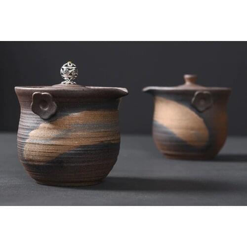 Japanese Manual Stoneware Tureen Ceramic with A Single Large Sancai Home Tea Bowl Porcelain Teapot Ceramic Tea Pot Tea Carafe