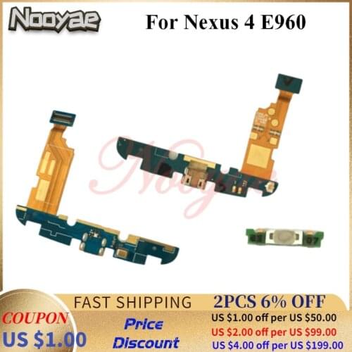 For LG E960 Charging Port For Google Nexus 4 Micro USB Dock Charger Flex Cable Mic Microphone Board