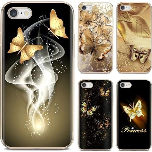 Golden butterfly Luxury princess For Samsung Galaxy A10 A40 A50 A70 A3 A5 A7 A9 A8 A6 Plus 2018 2015 2016 2017 Soft Shell Case