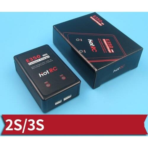 1PC RC Aircraft Lipo Battery Balance Charger E350 2S 3S 7.4V 11.1V Quick Balance Chargers 25W Compact Charging Accessories