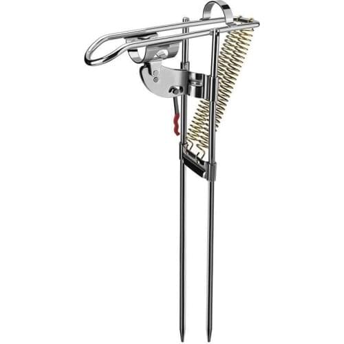 1PCS Fishing Equipment Telescopic Fishing Rods Holder Folding Stainless Steel Hand Rod Holder Use