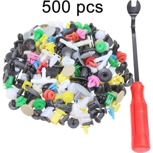 2@# Car Bumper Clips Retainer Fastener Rivet Door Panel Fender Liner Universal Fit Car Accessories Mixed Auto Fastener Vehicle