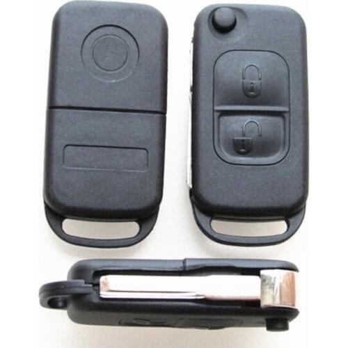 2 Buttons Remote Key Case Flip Folding Key Shell For Mercedes Benz C E S ML SL ML55 AMG S500 SL500 W168 W124 Key