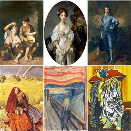 5D DIY Diamond World Famous Painting Character Full Square Circular Embroidery Painting Rhinestone Home Decoration Art Set