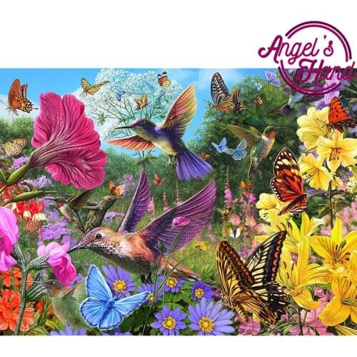 Diy Diamond Painting Cross Stitch Hummingbird Full Diamond Embroidery butterfly flowers Diamond Mosaic rhinestone Handcraft Art