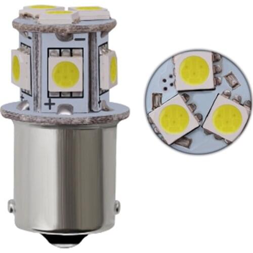 10pcs 24V 12V S25 1156 BA15S Car LED Truck light Bulb Auto DRL Turn Signal Light Backup Parking Lamp White 5050 8SMD DC12V 24V