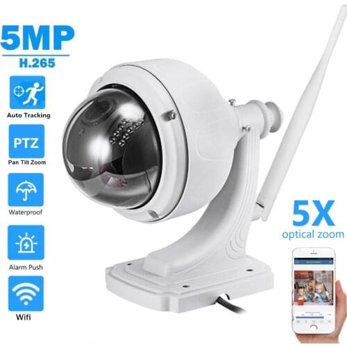 5MP PTZ Wifi IP Camera Follow Peoples Movement Automatic Tracking Ai Humanoid Detect Wireless ONVIF Audio 2MP CCTV Surveillance