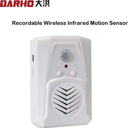 Darho Recordable Wireless Infrared Motion Sensor Doubleway Doorbell Door Chime For Store Shop Visitor Welcome Voice Reminder