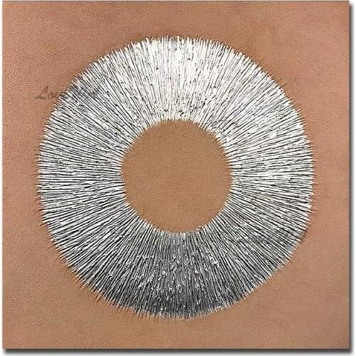 Large Size Abstract Silver Texture Art 100% Hand-painted Canvas Oil Painting Modern Wall Art Acrylic Paintings For Bedroom Decor