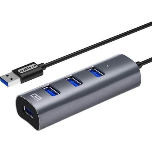 DM CHB009 4 Port USB3.0 High Speed HUB CHB009 Support 1TB HDD Transfer Speed Up To 300mb/s 120cm Cable
