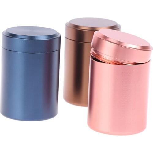 1 PC 65*45mm Metal Aluminum Sealed Cans Portable Travel Tea Airtight Smell Proof Container Stash Jar