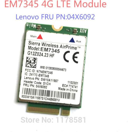 GOBI5000 EM7345 LTE FRU 04X6092 T440 X240 WWAN HSPA+ 42Mbps 4G Module NGFF