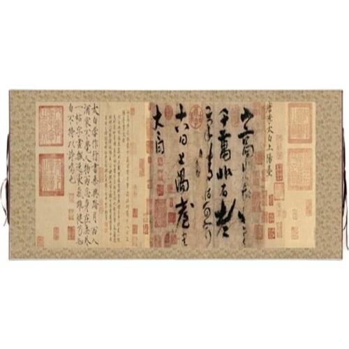 China Old Paper Long Scroll Painting Celebrity Calligraphy And Painting Li Bai Shangyangtaitie Famous Calligraphy And Pain