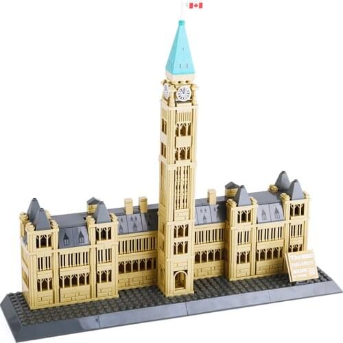 Wange 4221 World Architecture Series Canadian Parliament Building Model Assembled Building Blocks Toys For Childen