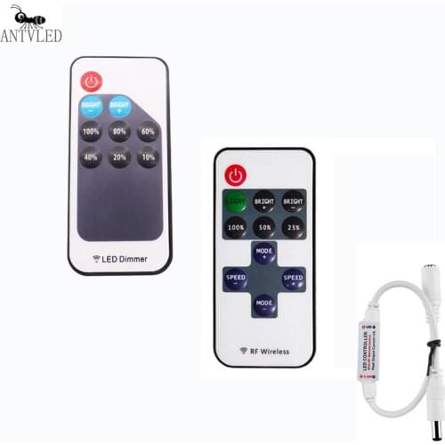Mini 11Keys/9Keys RF Wireless Led Remote Controller Led Dimmer Controller For Single Color Light Strip SMD5050/3528 DC5-24V