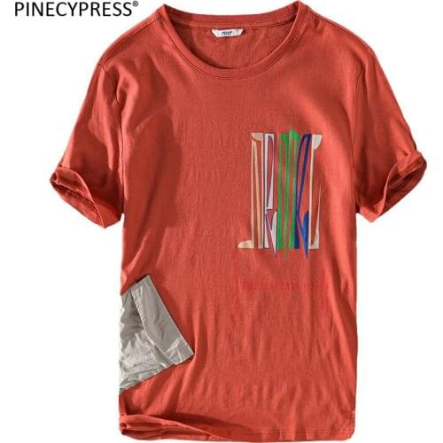 Linen Viscose Fiber Breathable Anti-static Soft Quality Fashion Pocket Letter Man T Shirt Summer Short Sleeve O-neck Men T-shirt