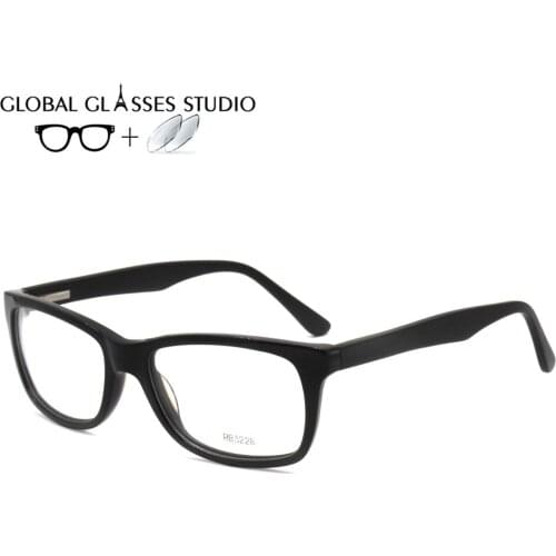 Men Leisure Acetate Glasses Frame Eyewear Eyeglasses Reading Myopia Prescription Lens 1.56 Index RB5228AL