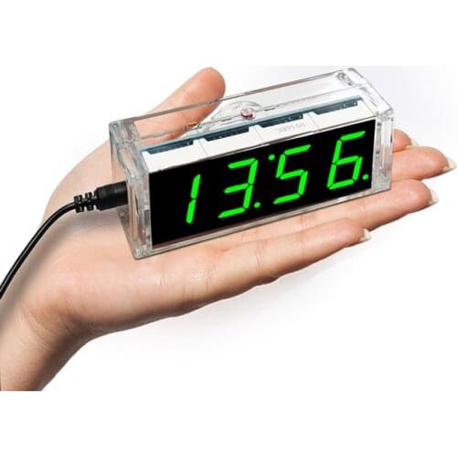 51 single chip microcomputer colock DIY kit light-control 1inch LED digital Display bulk items with case