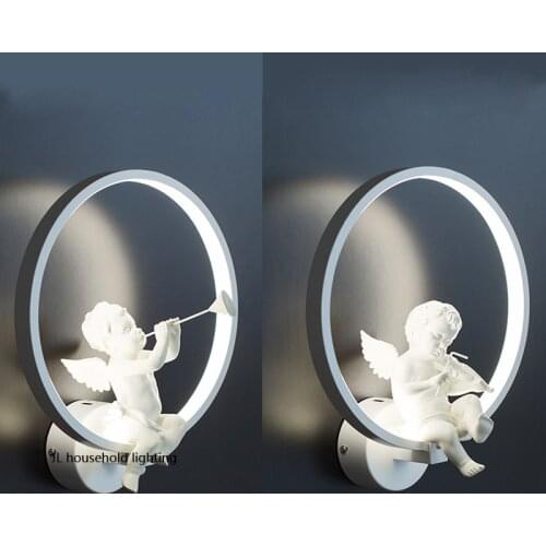 Modern Angel bird LED Wall Light lamp Sconce Ac90-260v metal resin indoor novelty lighting fixtures bedroom living room new