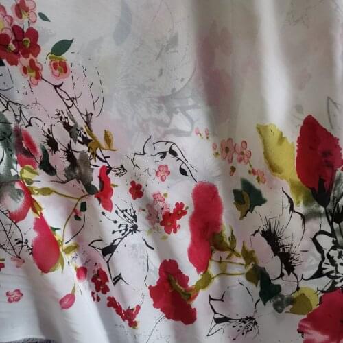 Dress Fabric Cosplay Fashion Flower Twist 75D Chiffon Position Print DIY Stylish Summer Fabric Scarf Blouse