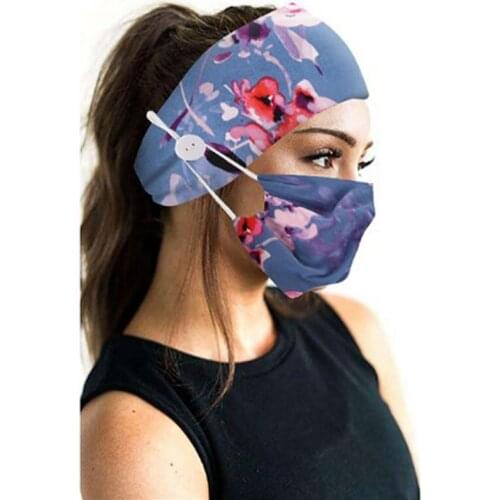 Button Headband with Buttons Breathable Nurses Face Mask Doctors Turban Headwrap Everyone Comfortable Protect Your Ears