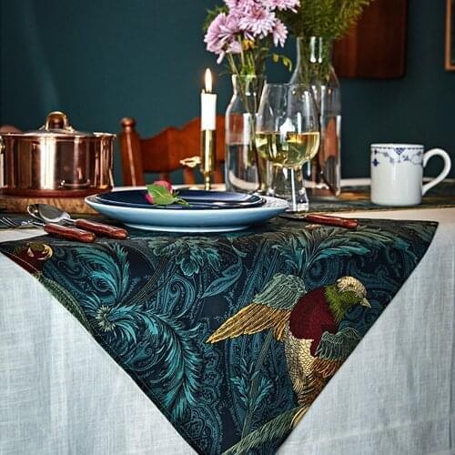 Bulbul symbian Table Placemat Cotton Tea Towel Dinner Party Cloth napkin Vintage 40x50cm 50x50cm for office home hotel decor 1pc