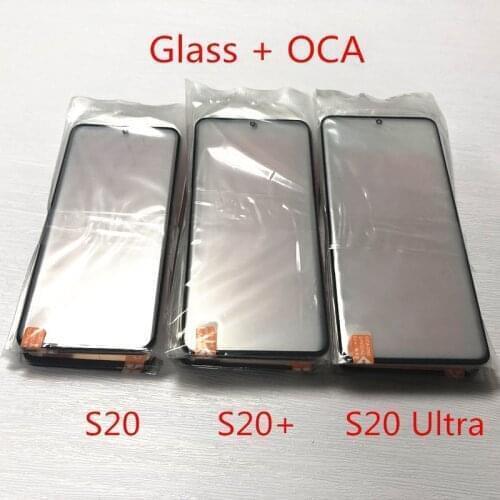 50pcs Replacement For Samsung Galaxy S20 S20+ Plus S20 Ultra G980 G985 G985F LCD Front Outer Lens LCD Touch Screen Glass Repair