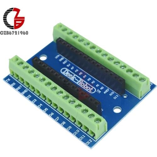 Standard Terminal Adapter Board Power Adapter Supply Expasion Shield Module for Arduino Nano 3.0 V3.0 AVR Atmega328-AU DIY DC