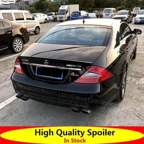 UBUYUWANT W219 Rear Trunk Boot Lip Spoiler Wing for Mercedes Benz W219 Sedan Carbon Fiber A Style 2007-2009