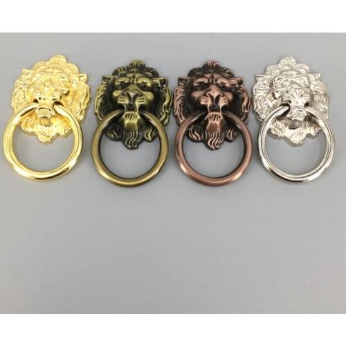 1x Antique Lion Head Drawer Pull Handle furniture kitchen cabinet knobs pull handle/Classical furniture wardrobe handle