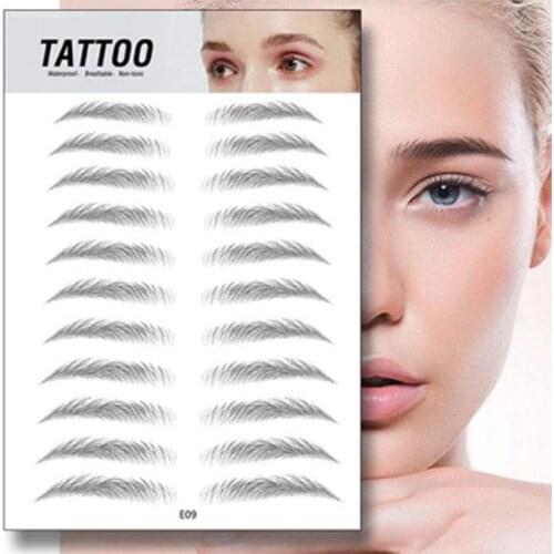 Ten pairs of 3D eyebrow stickers composite eyebrow makeup lasting natural simulation waterproof eyebrow tattoo stickers