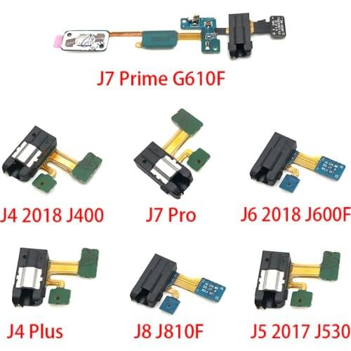 100Pcs/Lot, Earphone Headphone Audio Jack Flex Cable For Samsung A5 A7 J3 J5 J7 2017 A520 A720 J7 Prime G610F J4 2018 J400 Plus