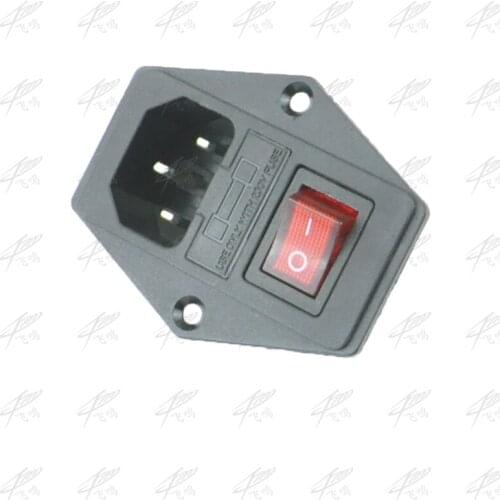 15A/250V 3pin AC power socket with Power Rocker Switch Fused