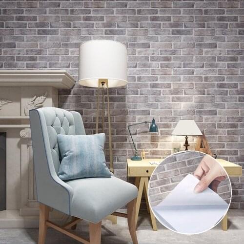 3d imitation brick wall paper pvc waterproof vinyl wallpaper roll wall self-adhesive wall sticker beautiful room decoration