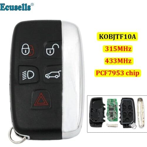 5 BUTTON SMART REMOTE KEY FOB 315mhz 434Mhz PCF7953 chip for Land Rover Range Rover Sport Evoque Vogue LR4 2010-2016 KOBJTF10A