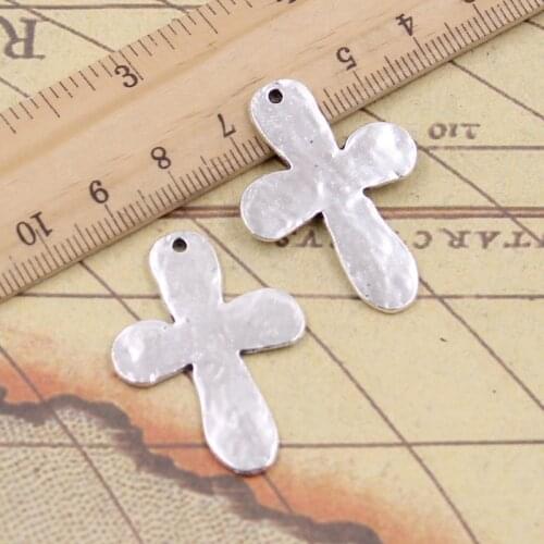 10pcs Charms Cross 37x27mm Tibetan Silver Pendants Crafts Making Findings Handmade Antique DIY Jewelry