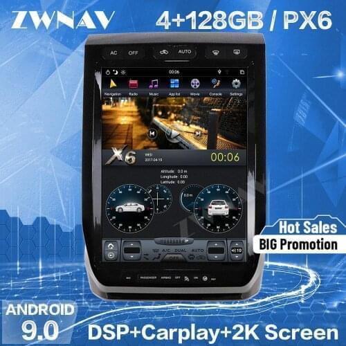 128GB Tesla Screen Carply For 2015 2016 2017 2018 2019 Ford Raptor F150 Android Car Multimedia Player GPS Radio Stereo Head Unit