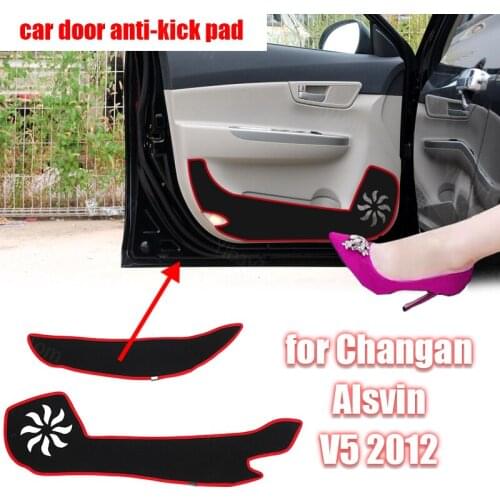Side Edge Guard Trim Accessories Protection Carpet Car Door Anti Kick Pad Sticker Protective Mat for Changan Alsvin V5 2012